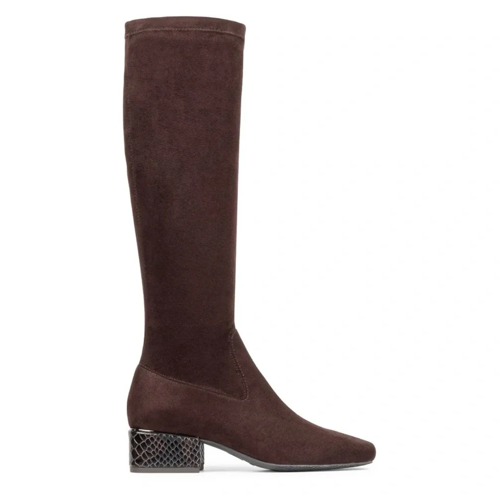 Donald Pliner Regina Brown Suede Boot Size 7 New